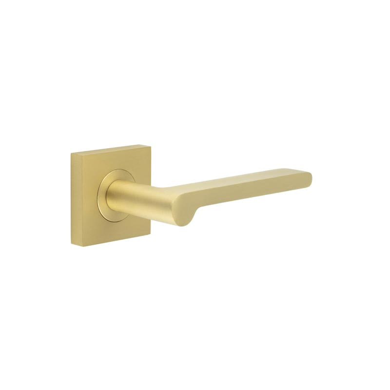 High quality image of Burlington - Fitzrovia Door Handles Square Plain Rose Satin Brass Sku. BUR15KIT240