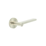 High quality image of Burlington - Fitzrovia Door Handles Knurled Rose Satin Nickel Sku. BUR15KIT317