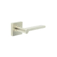 This is an image showing the Frelan - Fitzrovia Door Handles Square Plain Rose Satin Nickel available to order from Trade Door Handles in Kendal