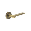 High quality image of Burlington - Fitzrovia Door Handles Knurled Rose Antique Brass Sku. BUR15KIT5
