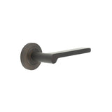 High quality image of Burlington - Fitzrovia Door Handles Chamfered Rose Dark Bronze Sku. BUR15KIT80