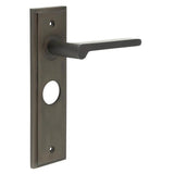 High quality image of Burlington - Fitzrovia Door Handle Bathroom Backplate Dark Bronze Sku. BUR15KIT88