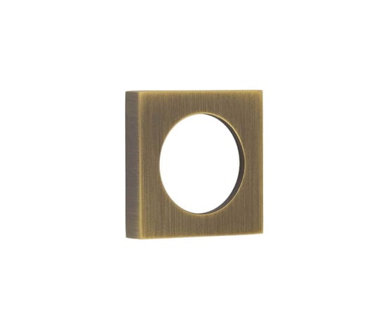 This is an image showing the Burlington - 52x52mm AB plain square outer rose for esc available to order from Trade Door Handles in Kendal