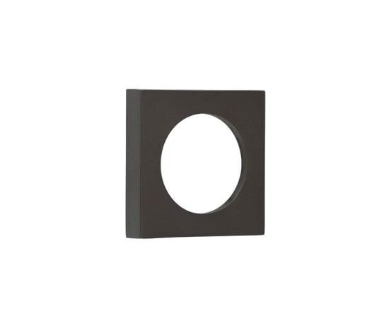 This is an image showing the Burlington - 52x52mm DB plain square outer rose for esc available to order from Trade Door Handles in Kendal