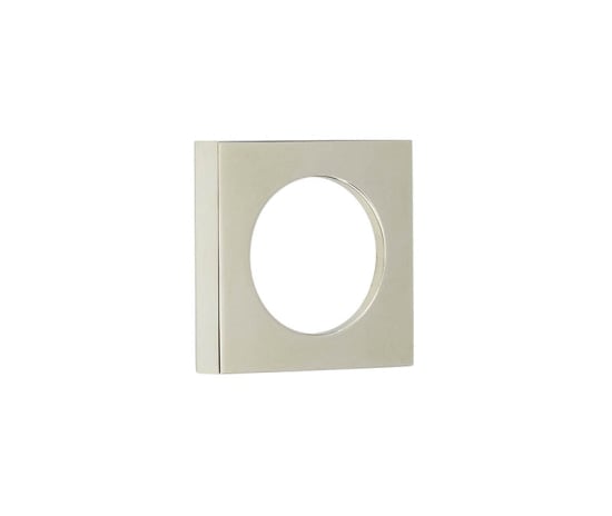 This is an image showing the Burlington - 52x52mm PN plain square outer rose for esc available to order from Trade Door Handles in Kendal