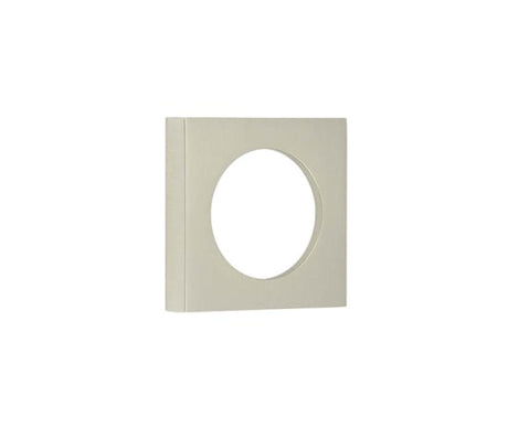 This is an image showing the Burlington - 52x52mm SN plain square outer rose for esc available to order from Trade Door Handles in Kendal