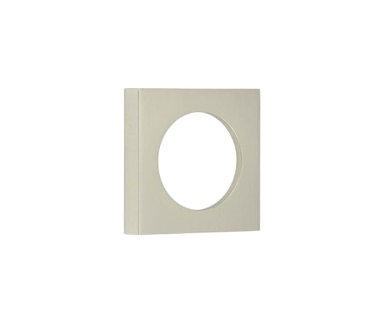 This is an image showing the Burlington - 52x52mm SN plain square outer rose for esc available to order from Trade Door Handles in Kendal