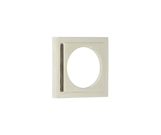 This is an image showing the Burlington - 52x52mm PN stepped square outer rose for esc available to order from Trade Door Handles in Kendal