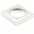 This is an image showing the Burlington - 52x52mm SN stepped square outer rose for esc available to order from Trade Door Handles in Kendal