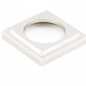 This is an image showing the Burlington - 52x52mm SN stepped square outer rose for esc available to order from Trade Door Handles in Kendal