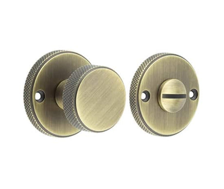 High quality image of Burlington - Westbourne Knurled Turn & Release Antique Brass Sku. BUR180AB