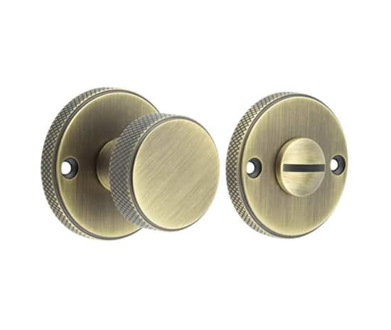 This is an image showing the Burlington - 40mm AB Westbourne turn & release (face fix) available to order from Trade Door Handles in Kendal