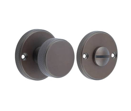 High quality image of Burlington - Westbourne Knurled Turn & Release Dark Bronze Sku. BUR180DB