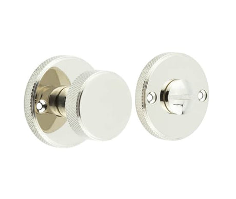 High quality image of Burlington - Westbourne Knurled Turn & Release Polished Nickel Sku. BUR180PN