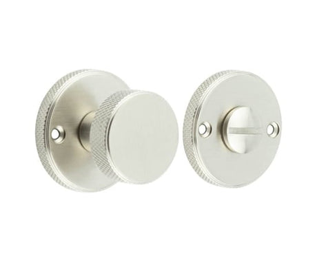 High quality image of Burlington - Westbourne Knurled Turn & Release Satin Nickel Sku. BUR180SN