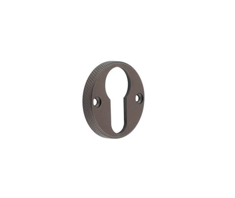 High quality image of Burlington - Westbourne Knurled Euro Profile Escutcheon Dark Bronze Sku. BUR181DB