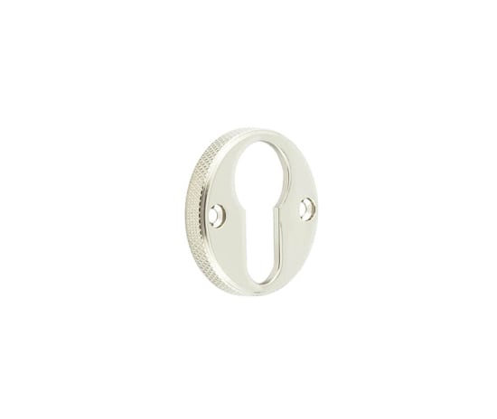High quality image of Burlington - Westbourne Knurled Euro Profile Escutcheon Polished Nickel Sku. BUR181PN