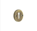 High quality image of Burlington - Westbourne Knurled Standard Keyway Escutcheon Antique Brass Sku. BUR182AB