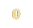 High quality image of Burlington - Westbourne Knurled Standard Keyway Escutcheon Satin Brass Sku. BUR182SB