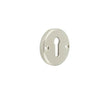 High quality image of Burlington - Westbourne Knurled Standard Keyway Escutcheon Satin Nickel Sku. BUR182SN
