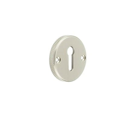 High quality image of Burlington - Westbourne Knurled Standard Keyway Escutcheon Satin Nickel Sku. BUR182SN