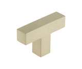 High quality image of Burlington - Trafalgar T Bar Square Cupboard Knobs Satin Nickel Sku. BUR202SN