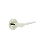 High quality image of Burlington - Knightsbridge Door Handle on Stepped Rose Polished Nickel Sku. BUR20KIT159