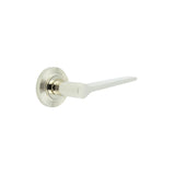 High quality image of Burlington - Knightsbridge Door Handle on Reeded Rose Polished Nickel Sku. BUR20KIT160