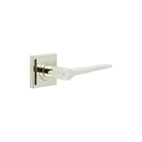 High quality image of Burlington - Knightsbridge Door Handle on Square Stepped Rose Polished Nickel Sku. BUR20KIT163