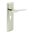 High quality image of Burlington - Knightbridge Door Handle Euro Backplate Polished Nickel Sku. BUR20KIT167