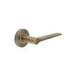 High quality image of Burlington - Knightsbridge Door Handle on Chamfered Rose Antique Brass Sku. BUR20KIT2