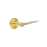 High quality image of Burlington - Knightsbridge Door Handle on Stepped Rose Satin Brass Sku. BUR20KIT237