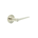 High quality image of Burlington - Knightsbridge Door Handle on Chamfered Rose Satin Nickel Sku. BUR20KIT314