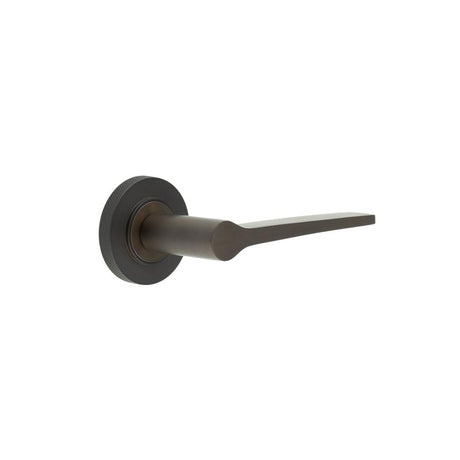High quality image of Burlington - Knightsbridge Door Handle on Knurled Rose Dark Bronze Sku. BUR20KIT83
