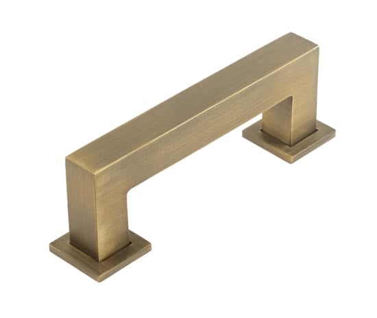 This is an image showing the Burlington - Trafalgar Cabinet Handle 96mm CTC - Antique Brass available to order from Trade Door Handles in Kendal