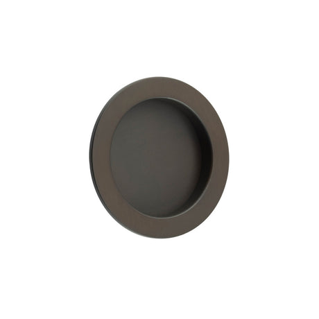 High quality image of Burlington - Circular Flush Pull Dark Bronze Sku. BUR215DB