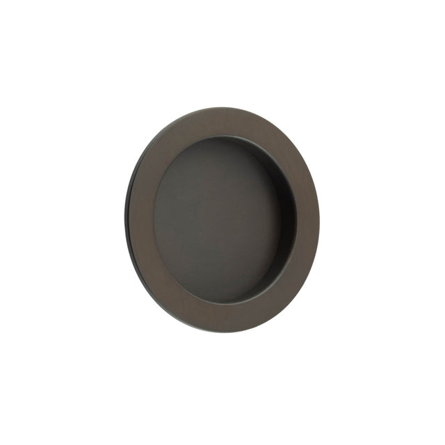 High quality image of Burlington - Circular Flush Pull Dark Bronze Sku. BUR215DB
