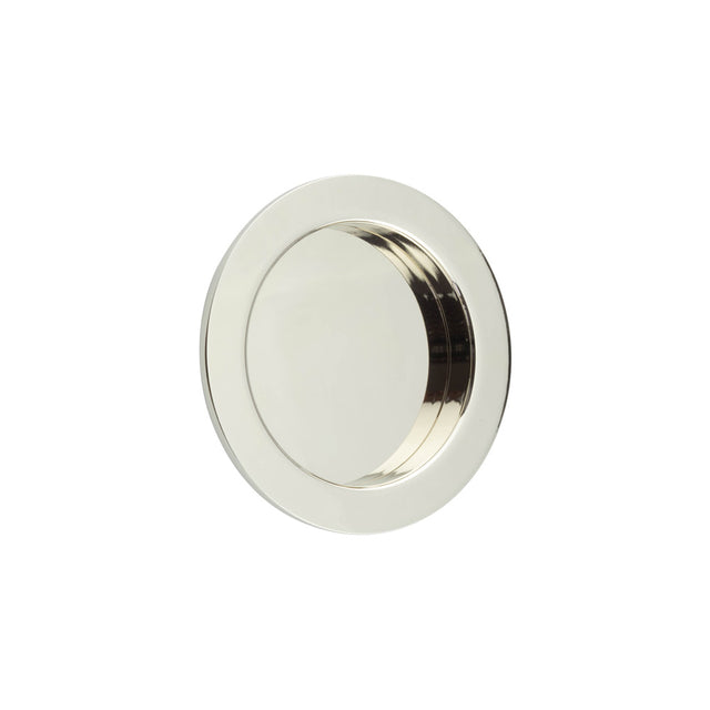 High quality image of Burlington - Circular Flush Pull Polished Nickel Sku. BUR215PN