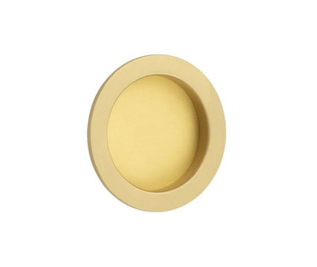 High quality image of Burlington - Circular Flush Pull Satin Brass Sku. BUR215SB