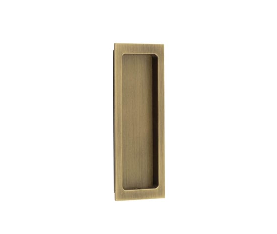 High quality image of Burlington - Rectangular Flush Pull Antique Brass Sku. BUR225AB