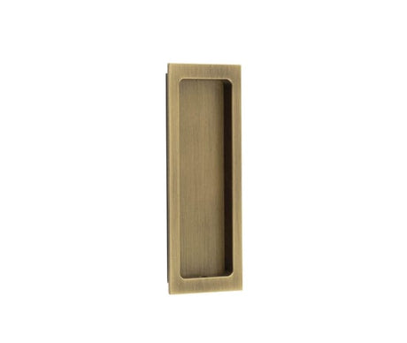 High quality image of Burlington - Rectangular Flush Pull Antique Brass Sku. BUR225AB