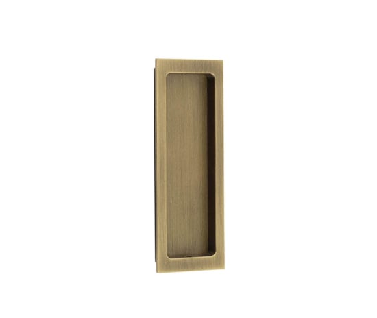 This is an image showing the Burlington - 150x55x3mm AB rectangular flush pull available to order from Trade Door Handles in Kendal