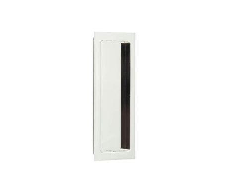 This is an image showing the Burlington - 150x55x3mm PN rectangular flush pull available to order from Trade Door Handles in Kendal