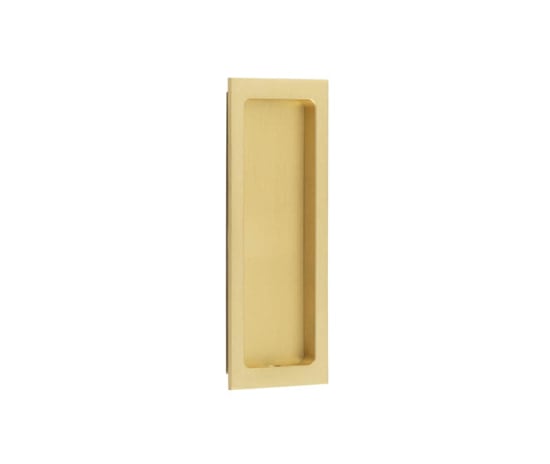 This is an image showing the Burlington - 150x55x3mm SB rectangular flush pull available to order from Trade Door Handles in Kendal