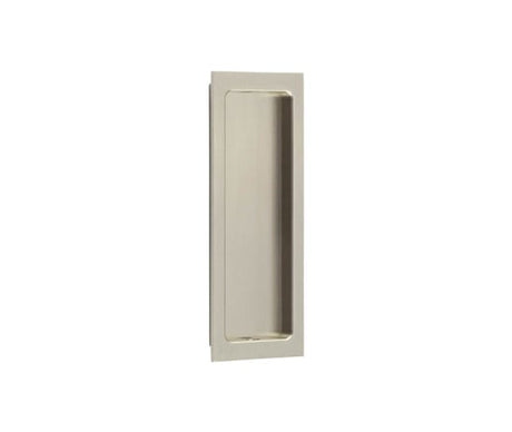 High quality image of Burlington - Rectangular Flush Pull Satin Nickel Sku. BUR225SN