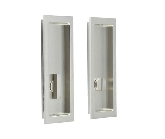 High quality image of Burlington - Rectangular Turn & Release Satin Nickel Sku. BUR226SN