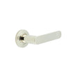 High quality image of Burlington - Kensington Door Handles Chamfered Rose Polished Nickel Sku. BUR25KIT158