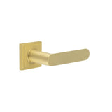 High quality image of Burlington - Kensington Door Handles Square Stepped Rose Satin Brass Sku. BUR25KIT241