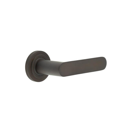 High quality image of Burlington - Kensington Door Handles Stepped Rose Dark Bronze Sku. BUR25KIT81