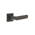 This is an image showing the Frelan - Kensington Door Handles Square Stepped Rose Dark Bronze available to order from Trade Door Handles in Kendal